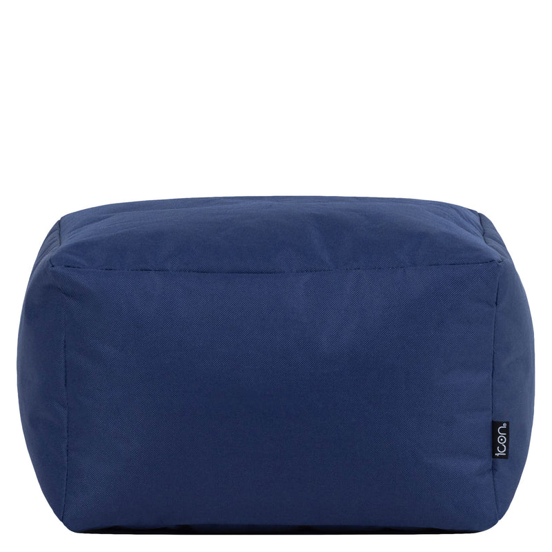 Bean Bag Footstool Indoor-Outdoor - Navy Blue