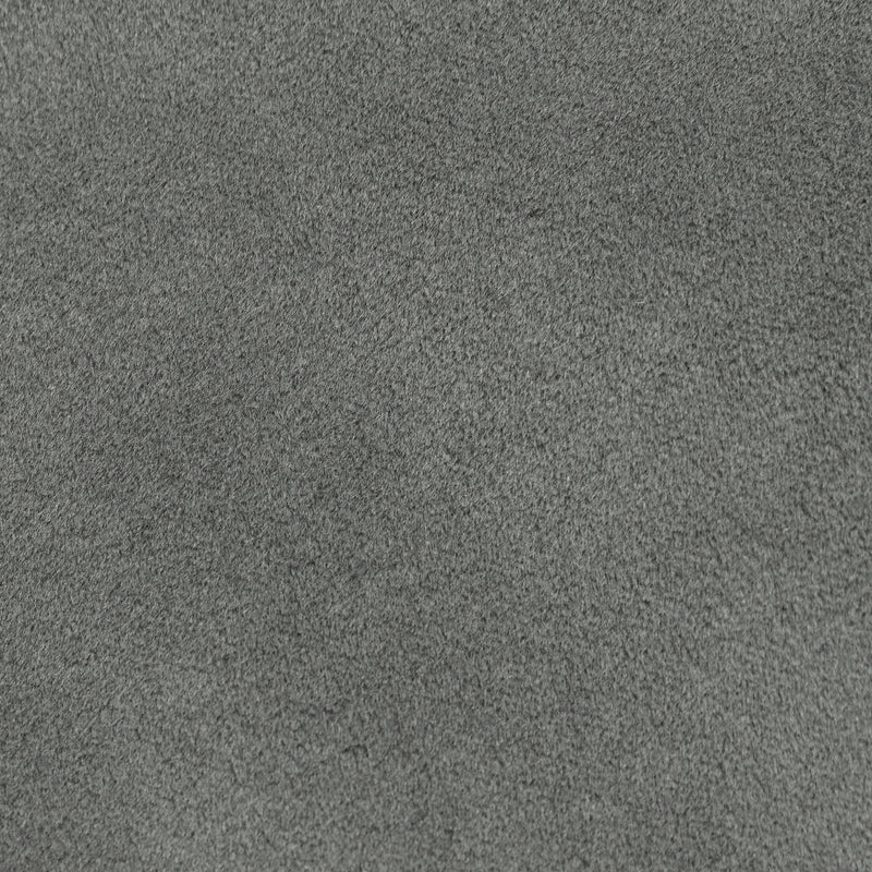 Milano Velvet Round Footstool - Charcoal Grey