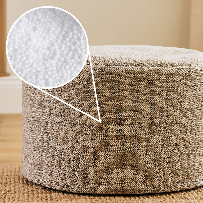 Milano Woven Round Footstool - Natural