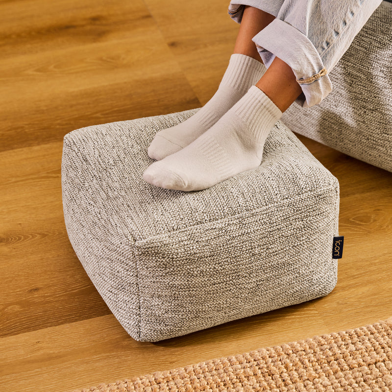 Amara Woven Footstool Bean Bag - Natural
