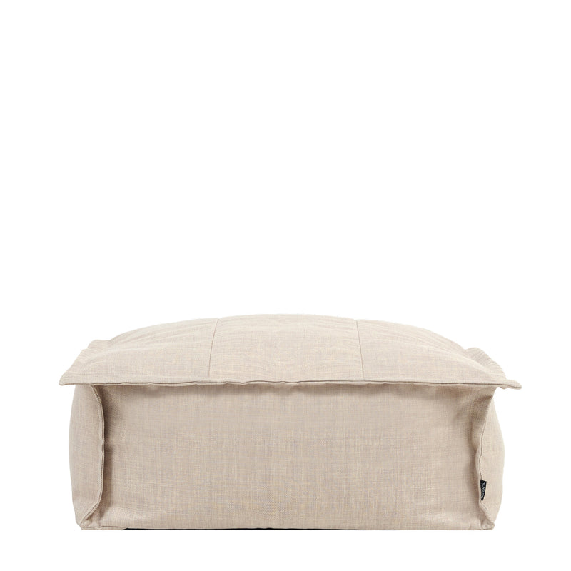 Vita Outdoor Woven Large Square Footstool - Natural