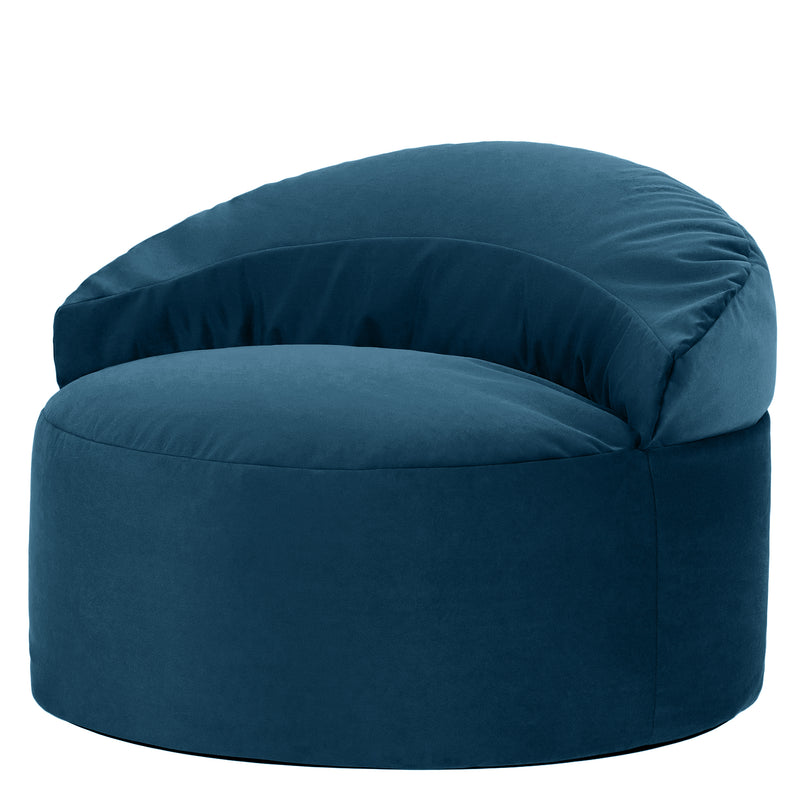 Orb Velvet Accent Chair Bean Bag - Ink Blue