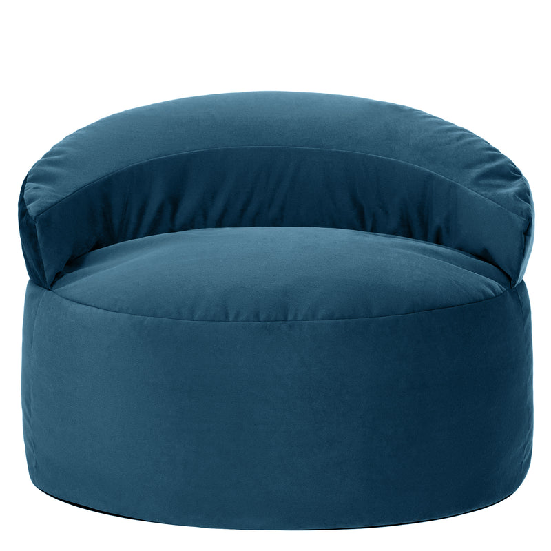 Orb Velvet Accent Chair Bean Bag - Ink Blue