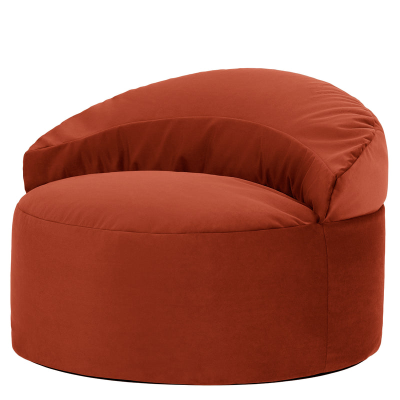 Orb Velvet Accent Chair Bean Bag - Spicy Terracotta