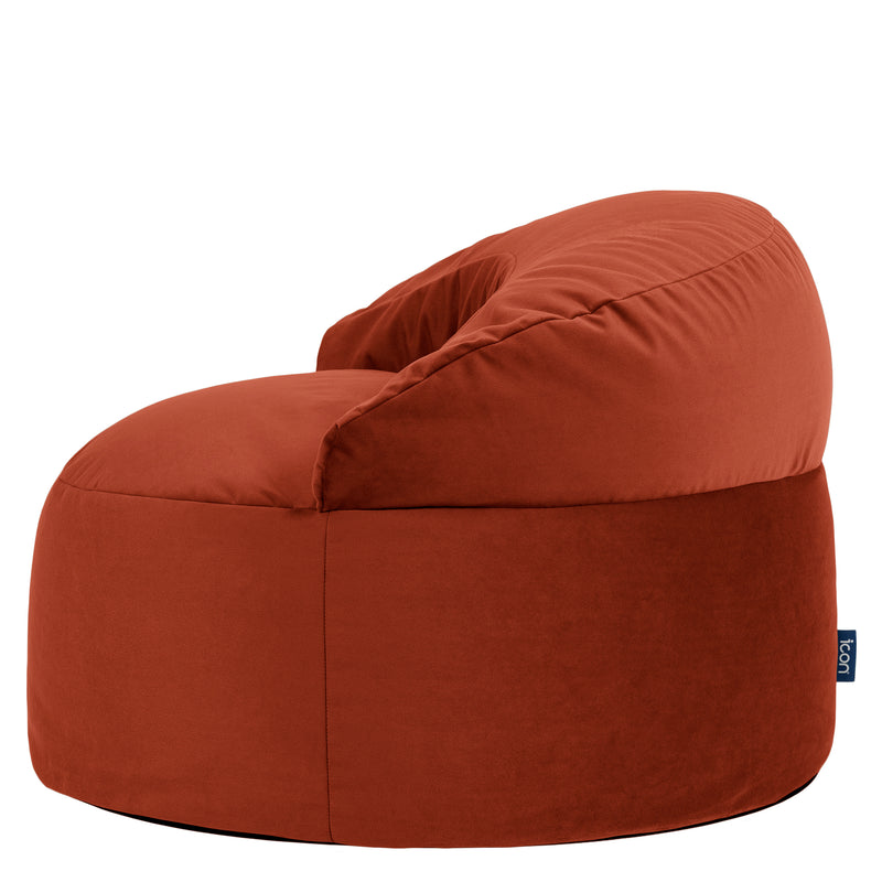 Orb Velvet Accent Chair Bean Bag - Spicy Terracotta