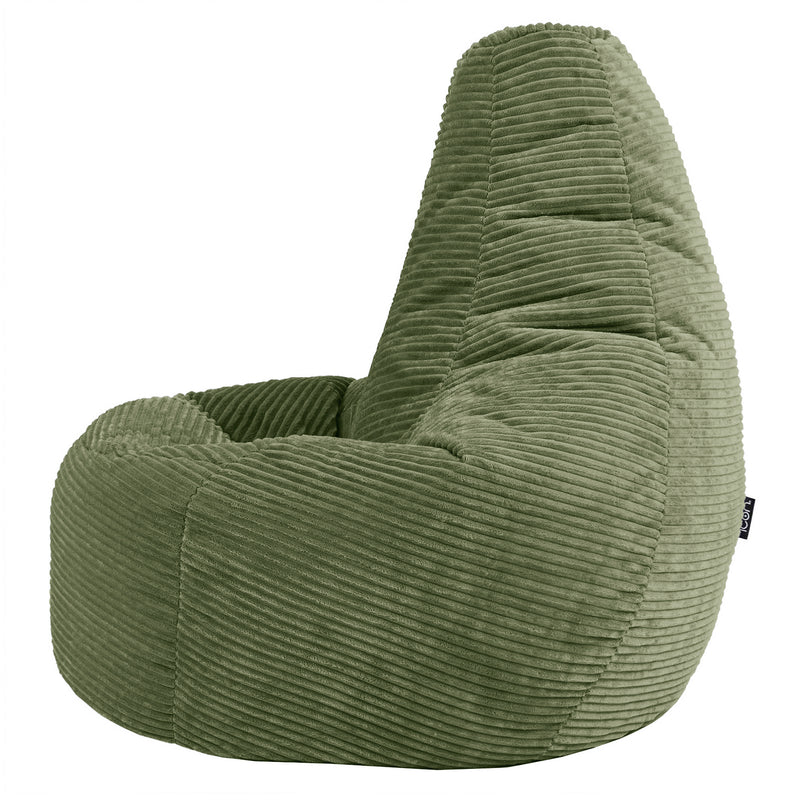 Dalton XL Cord Recliner Bean Bag - Sage Green