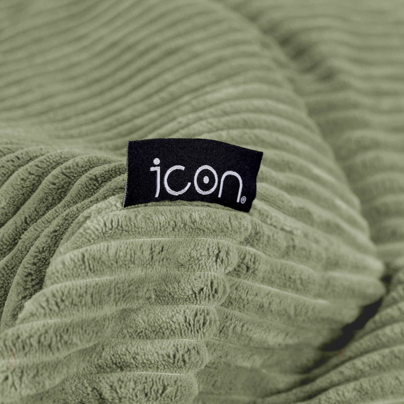 Cecilia Jumbo Cord Bean Bag Sofa - Sage Green