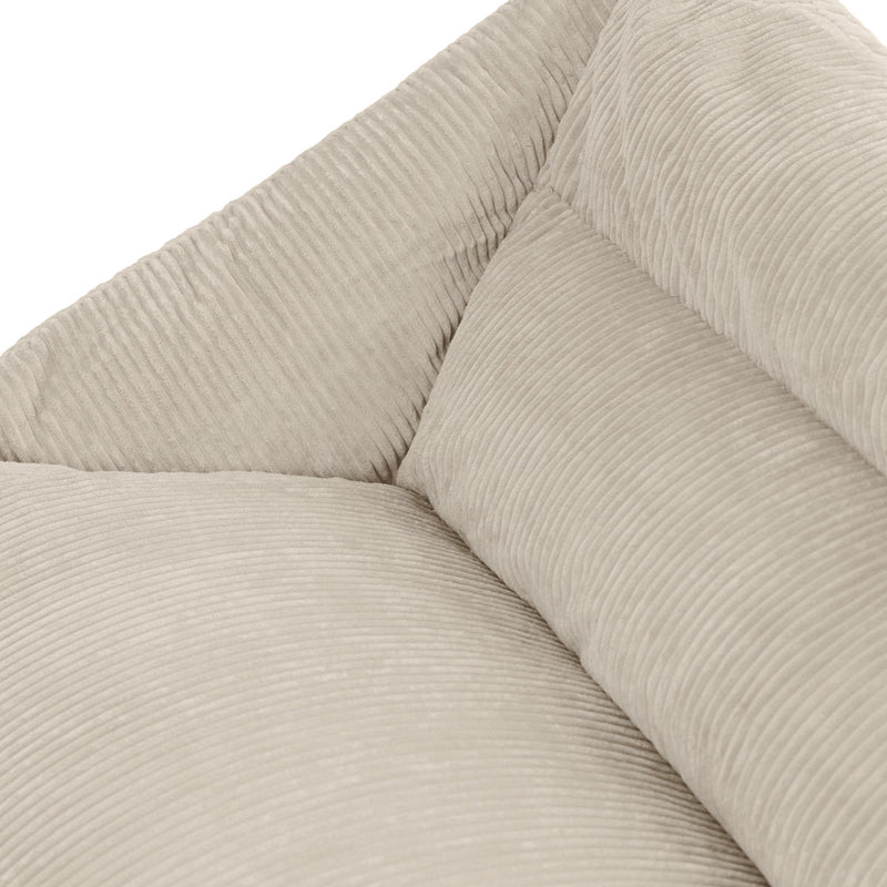Cecilia Jumbo Cord Bean Bag Sofa - Stone