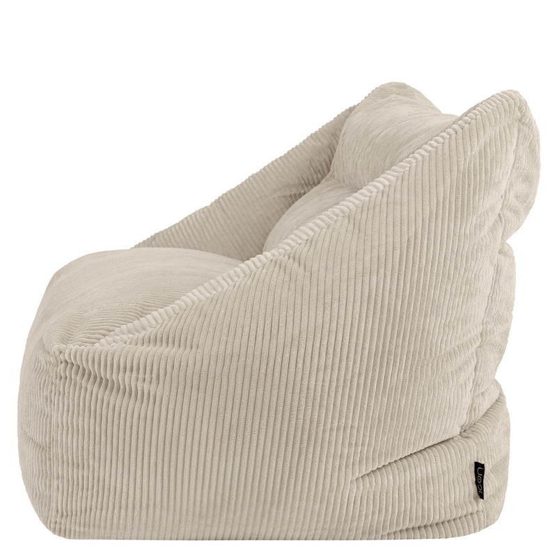 Cecilia Jumbo Cord Bean Bag Sofa - Stone