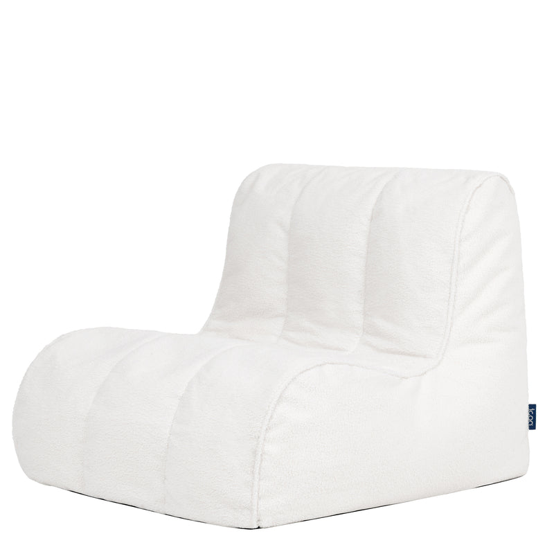 Swoop Bouclé Accent Chair Bean Bag - Ivory