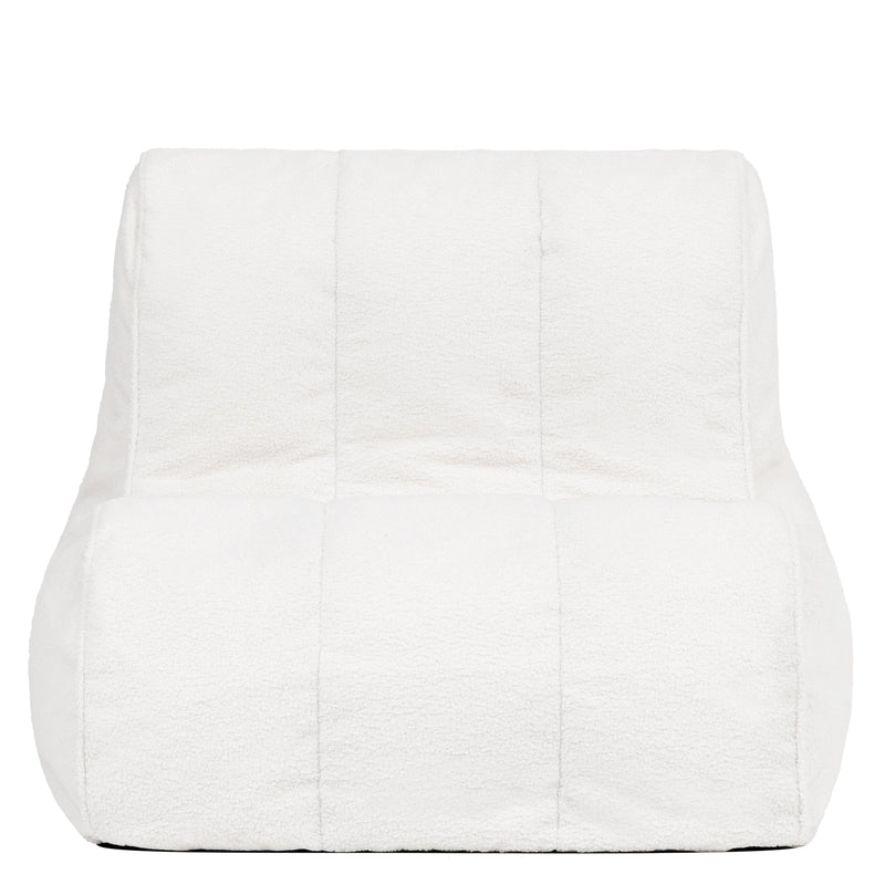 Swoop Bouclé Accent Chair Bean Bag - Ivory