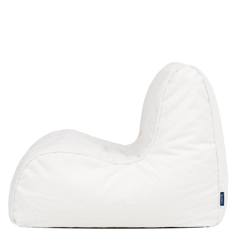 Swoop Bouclé Accent Chair Bean Bag - Ivory