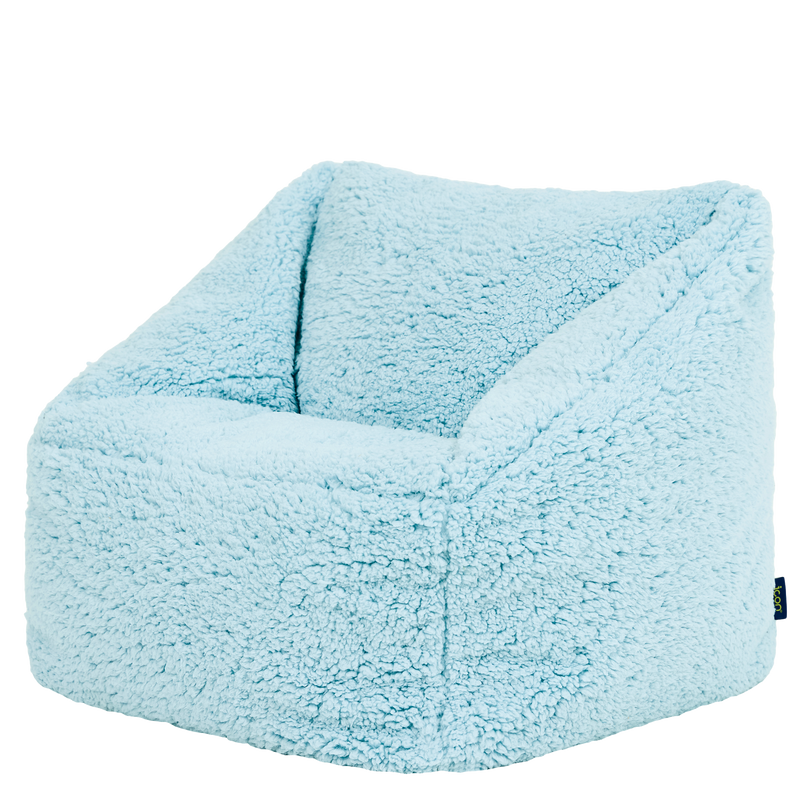 Kids Natalia Teddy Fleece Armchair Bean Bag - Frozen Blue