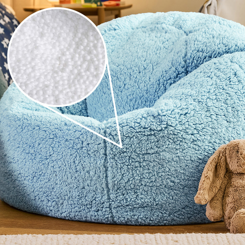 Kids XL Kingston Teddy Fleece Classic Bean Bag - Frozen Blue