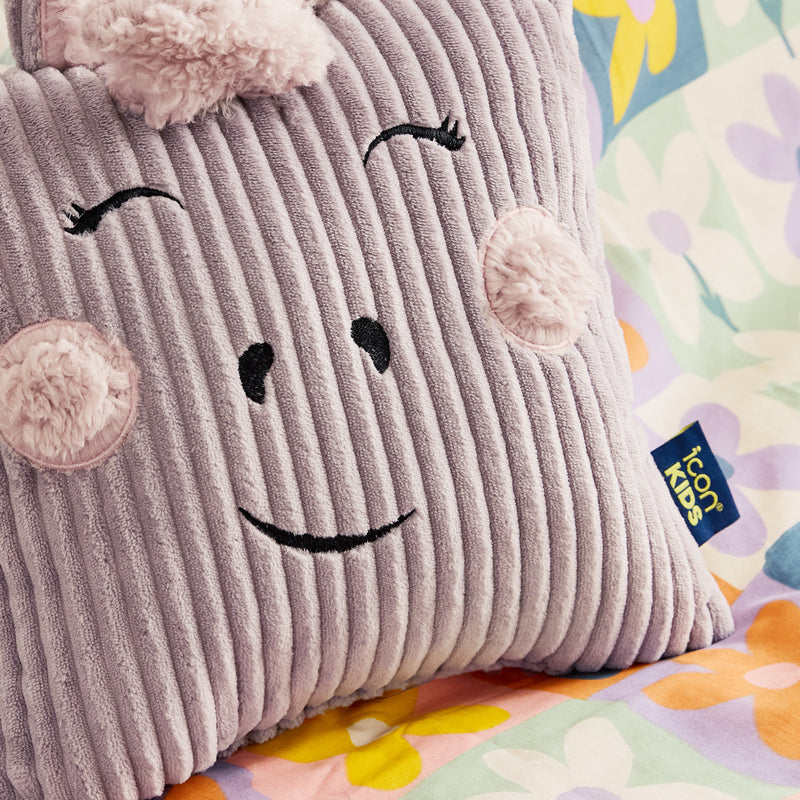 Kids Luna Unicorn Cord Lounger and Cushion - Lavender
