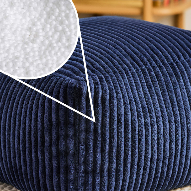 Mini Amara Cord Square Footstool - Navy