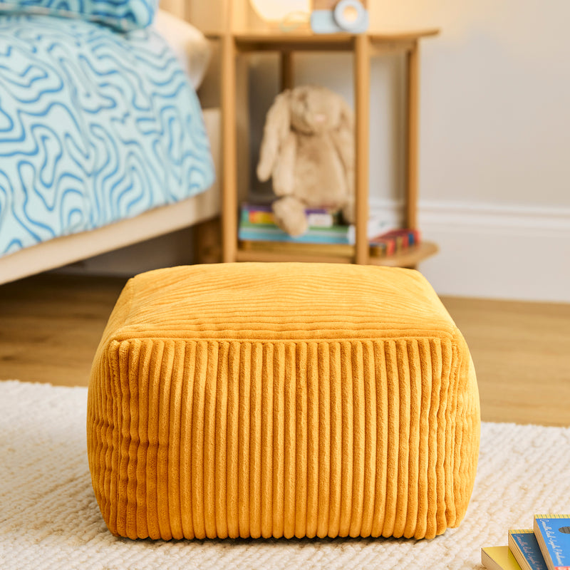 Mini Amara Cord Square Footstool - Ochre