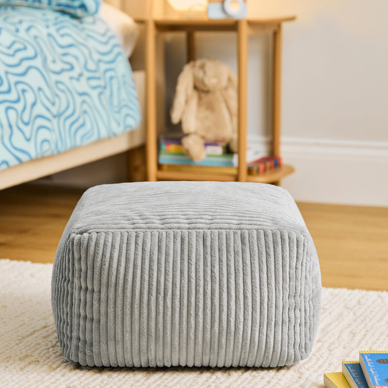 Mini Amara Cord Square Footstool - Grey