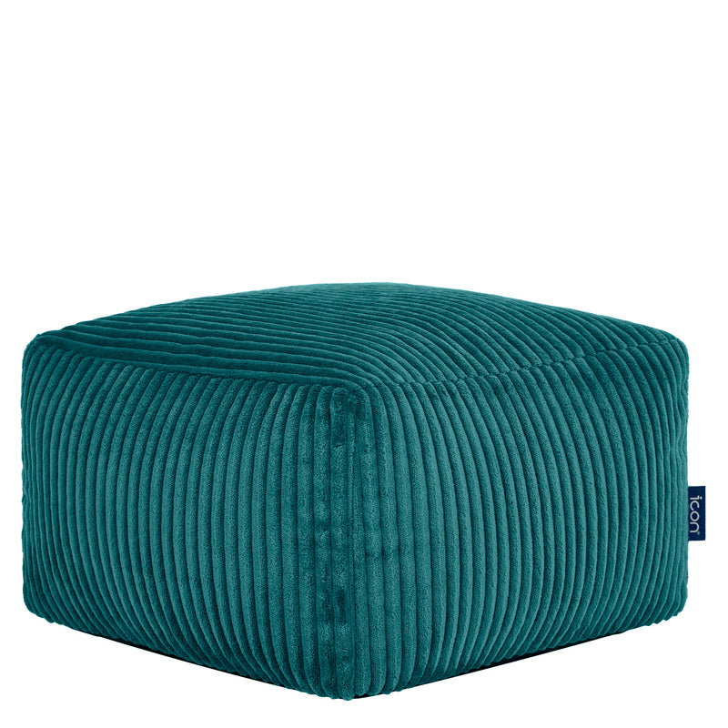 Mini Amara Cord Square Footstool - Teal