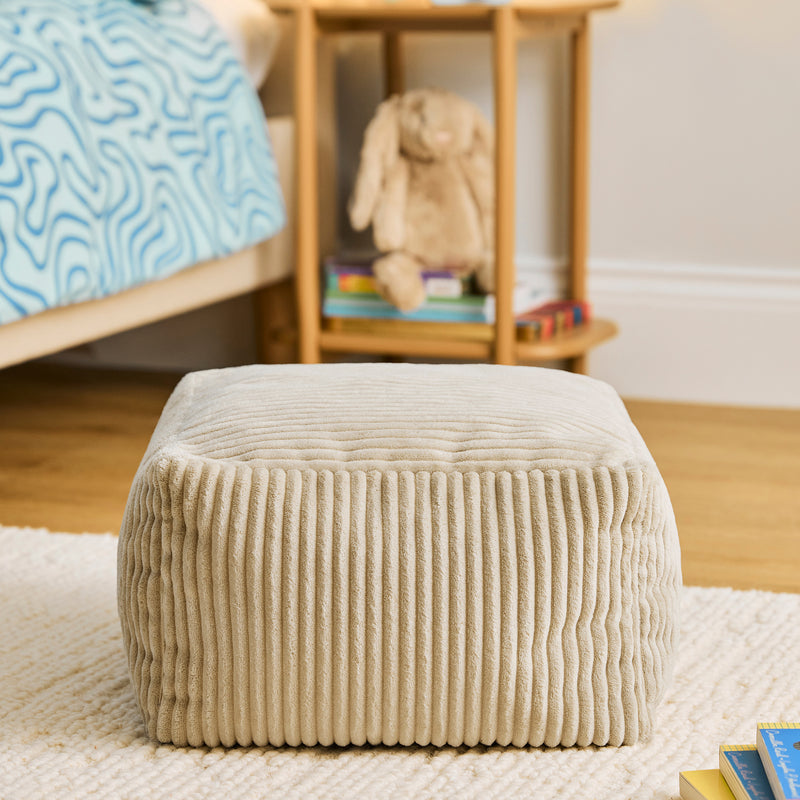 Mini Amara Cord Square Footstool - Stone