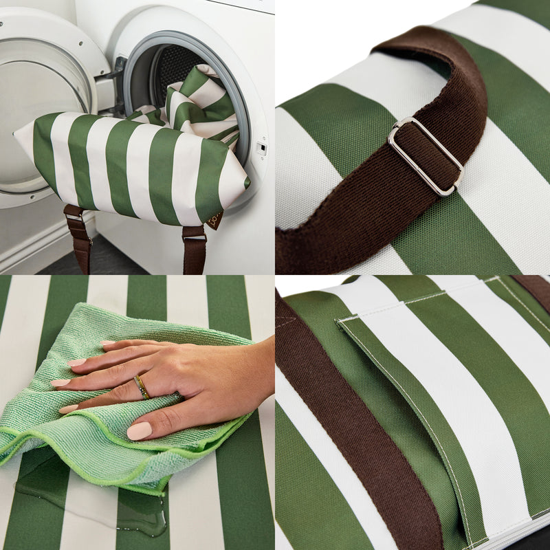 Pet Travel Bed - Small - Stripe Green