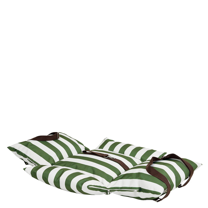 Pet Travel Bed - Small - Stripe Green