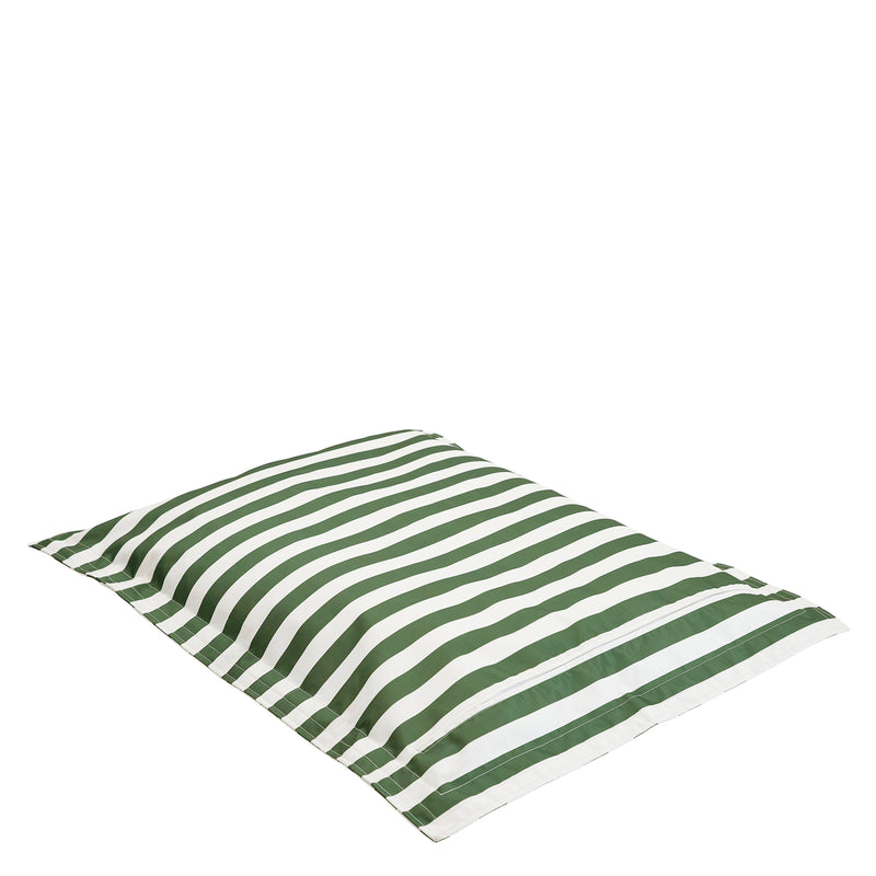 Pet Floor Cushion - Large - Checkerboard Stripe Sage Green