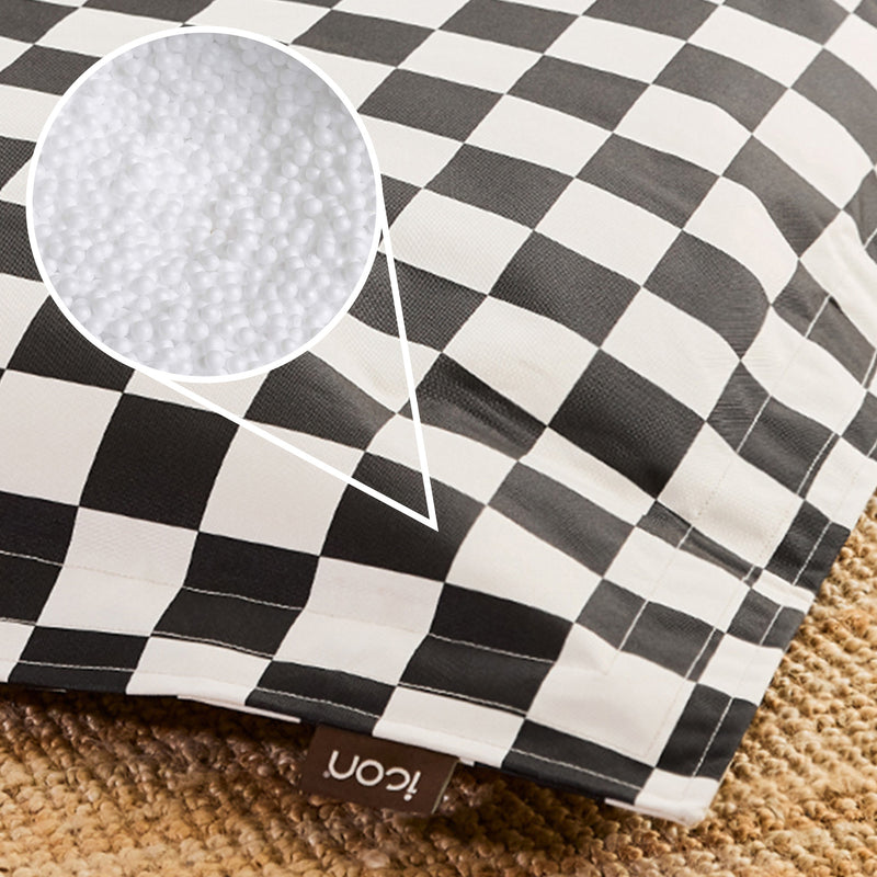 Pet Floor Cushion - Medium - Checkerboard Mono