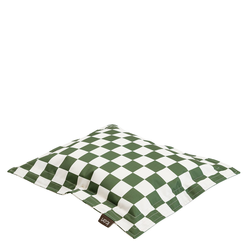 Pet Floor Cushion - Small - Checkerboard Stripe Sage Green