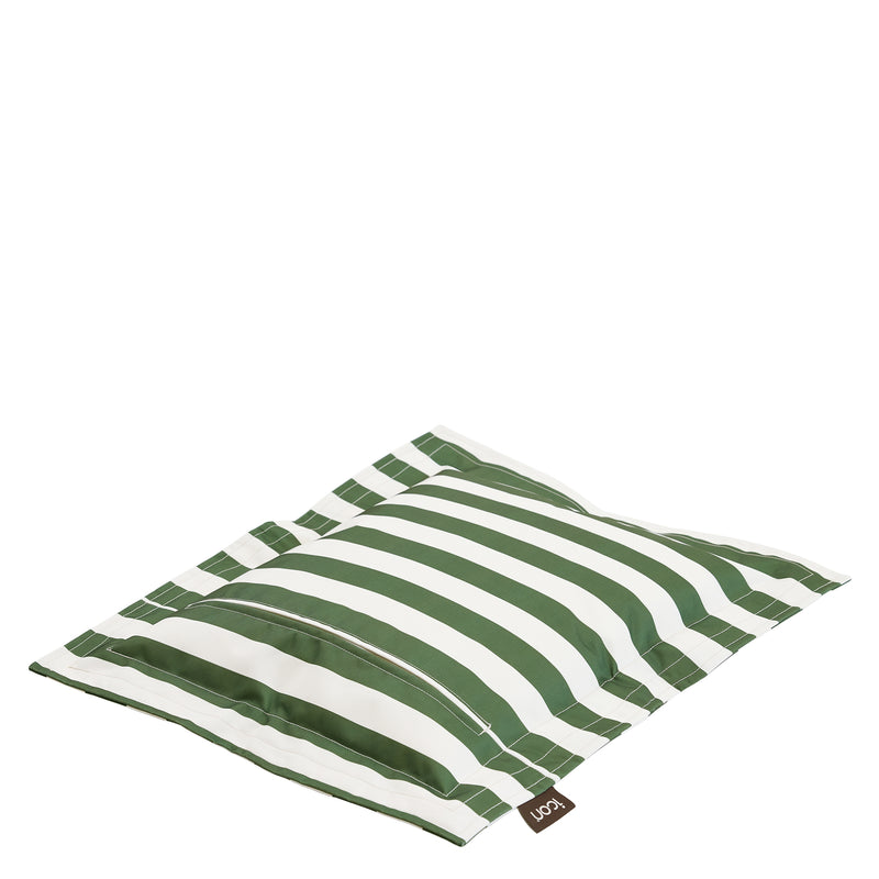 Pet Floor Cushion - Small - Checkerboard Stripe Sage Green