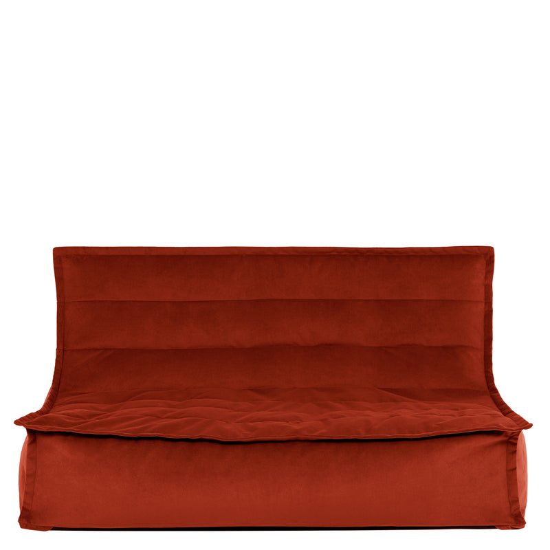 Kota Velvet Sofa Bean Bag - Spicy Terracotta