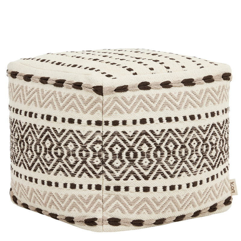 Calli Aztec Square Footstool - Natural