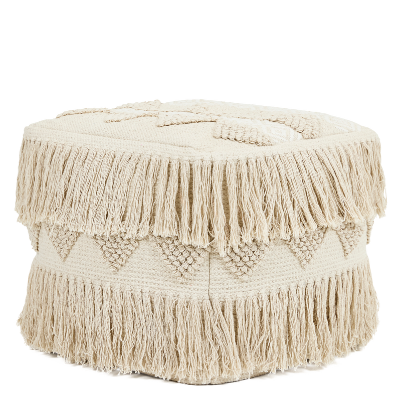 Calli Tufted Square Footstool - Natural