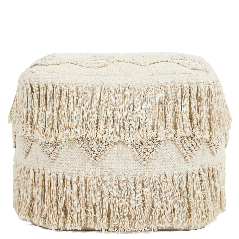 Calli Tufted Square Footstool - Natural