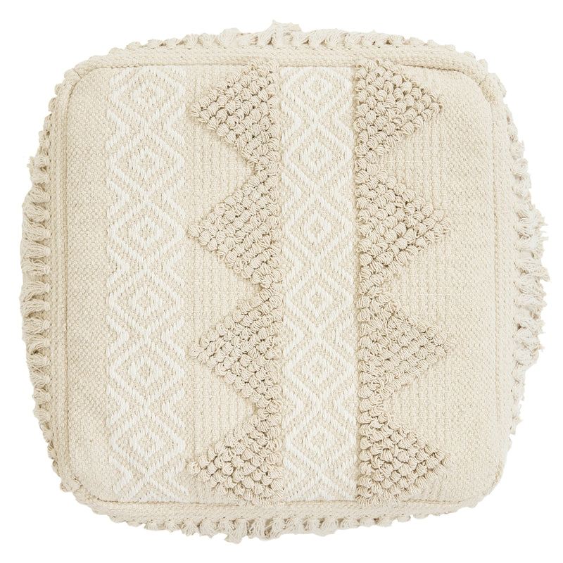 Calli Tufted Square Footstool - Natural
