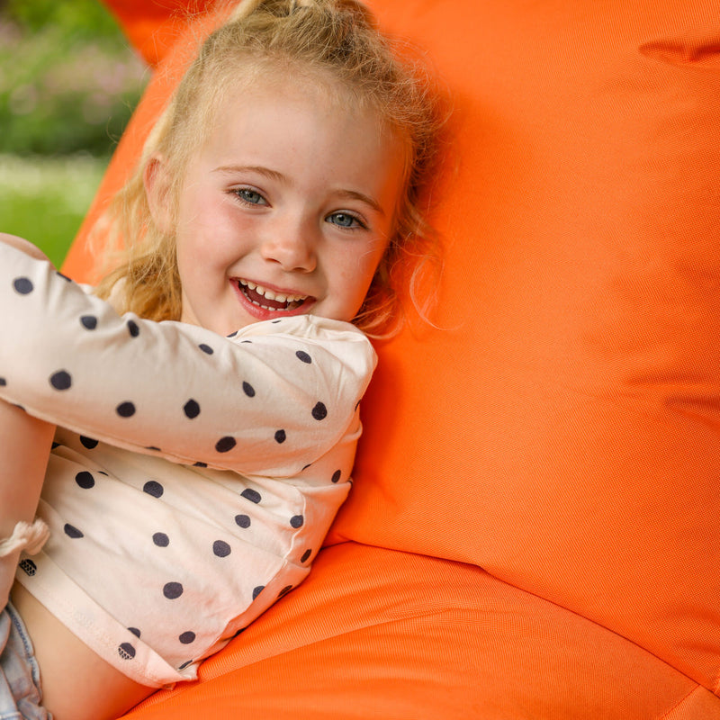 Kids Big Bag Indoor-Outdoor Floor Cushion Bean Bag - Orange
