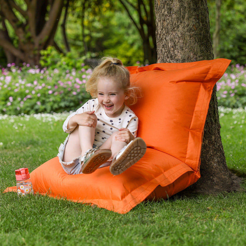 Kids Big Bag Indoor-Outdoor Floor Cushion Bean Bag - Orange