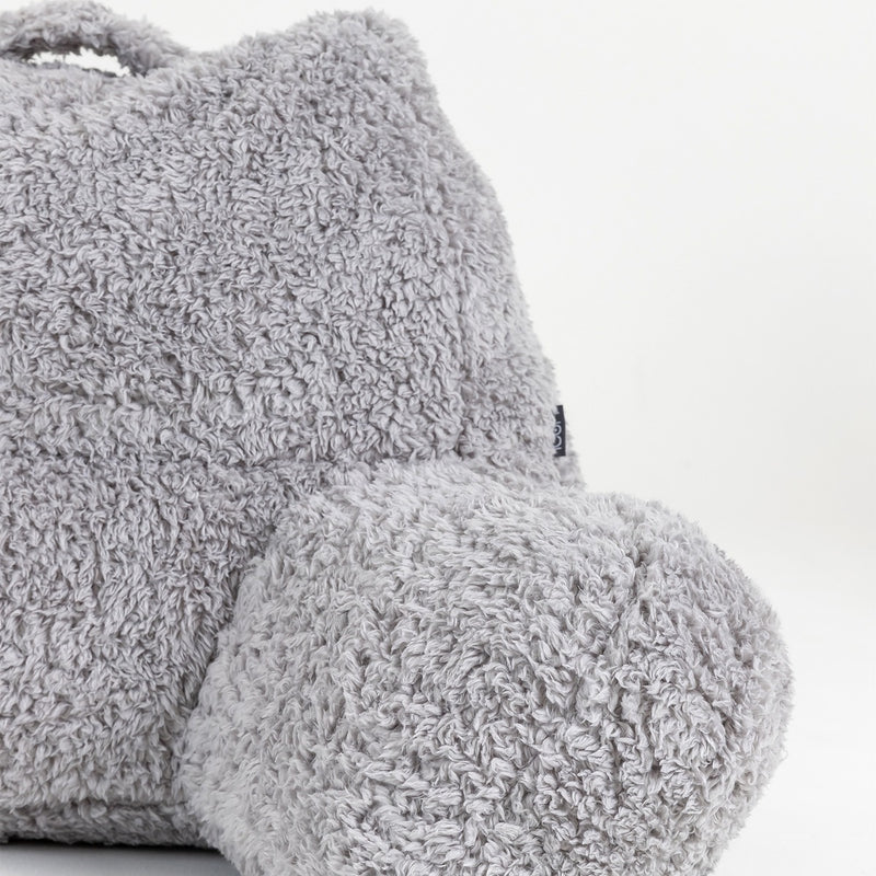 Teddy Fleece Support Pillow - Grey