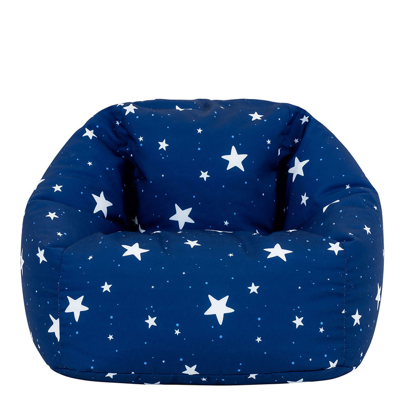 Kids Starry Skies Print Classic Bean Bag - Navy Blue