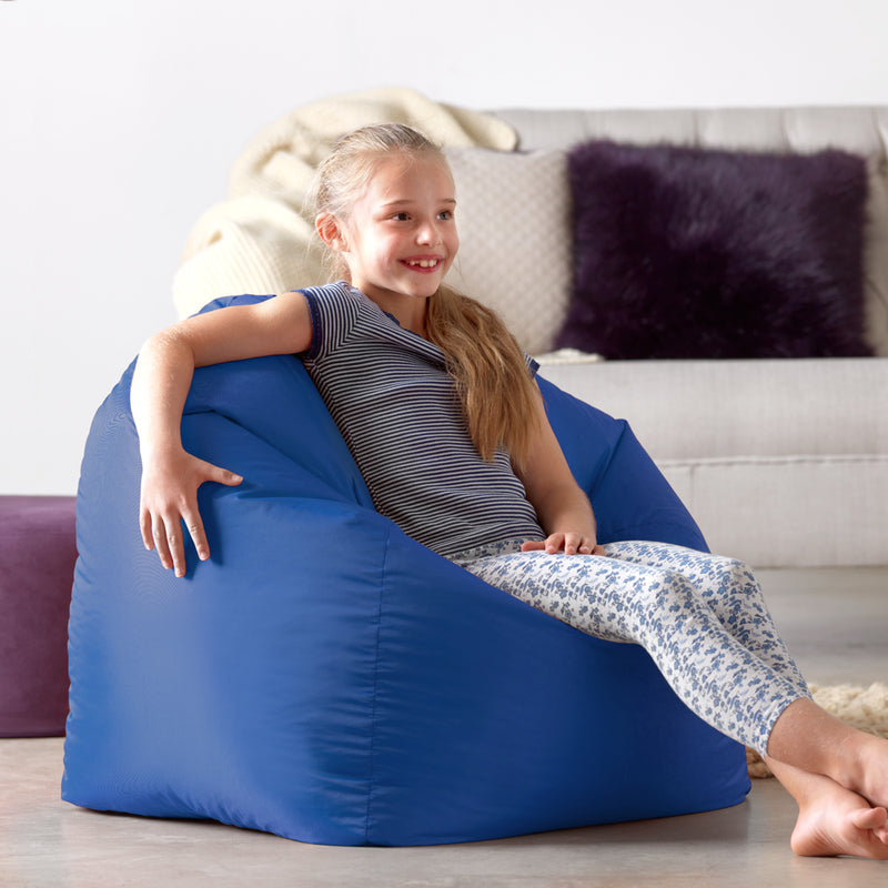 Teen Classic Bean Bag Chair, Indoor & Outdoor - Blue