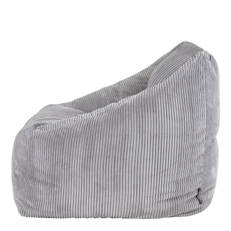 Natalia Cord Armchair Bean Bag - Grey