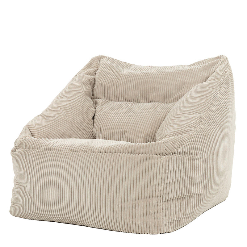 Natalia Cord Armchair Bean Bag - Natural