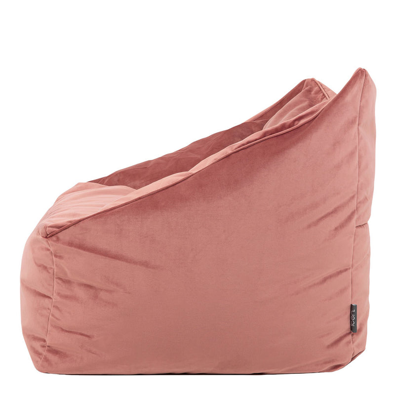 Natalia Velvet Armchair Bean Bag - Pink