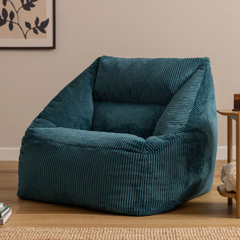 Natalia Cord Armchair Bean Bag - Teal