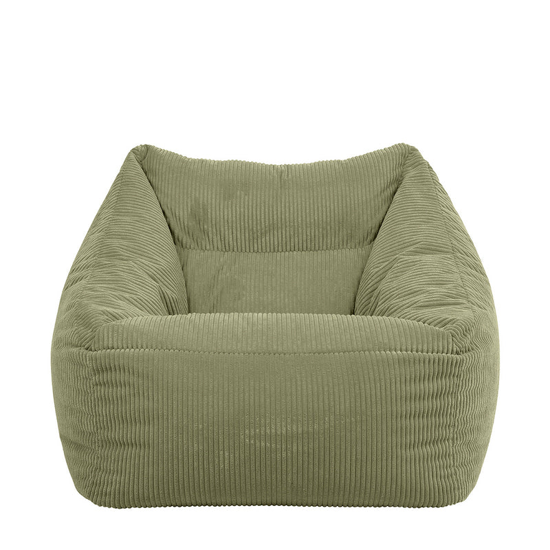 Natalia Cord Armchair Bean Bag - Green