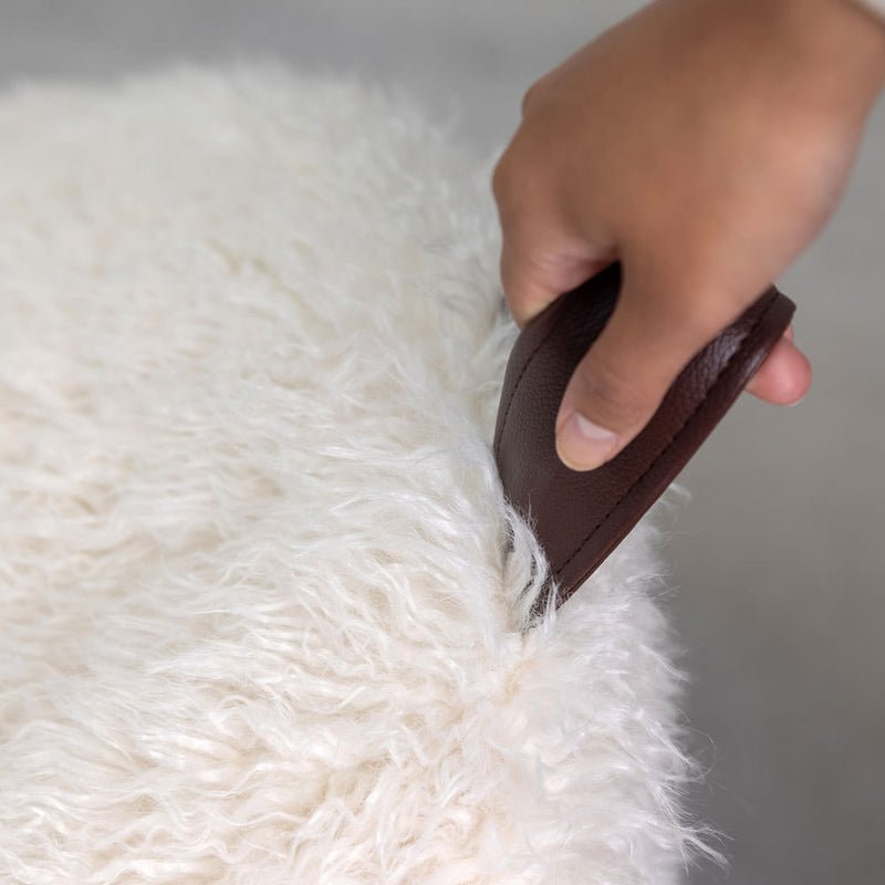 Faux Fur Cocoon Bean Bag - Natural