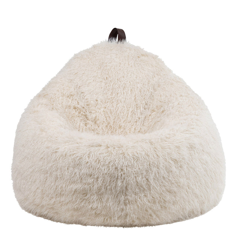 Faux Fur Cocoon Bean Bag - Natural