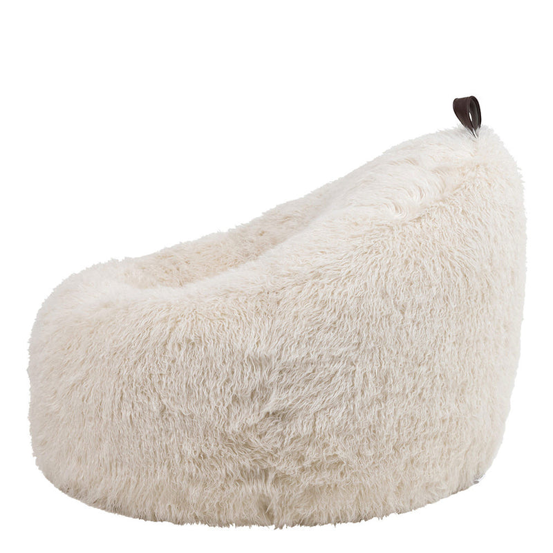 Faux Fur Cocoon Bean Bag - Natural