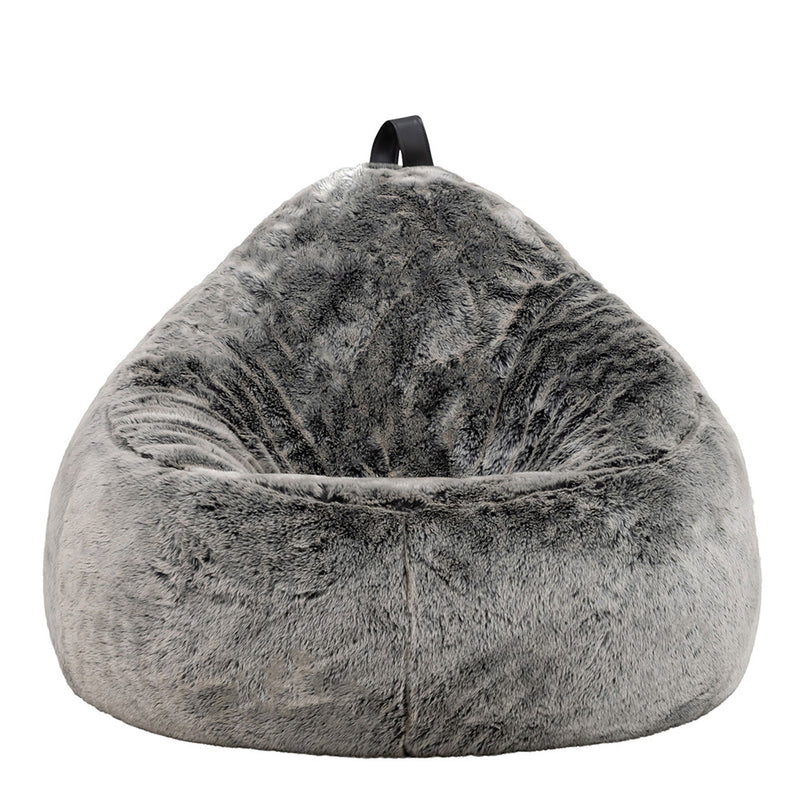 Faux Fur Cocoon Bean Bag - Grey
