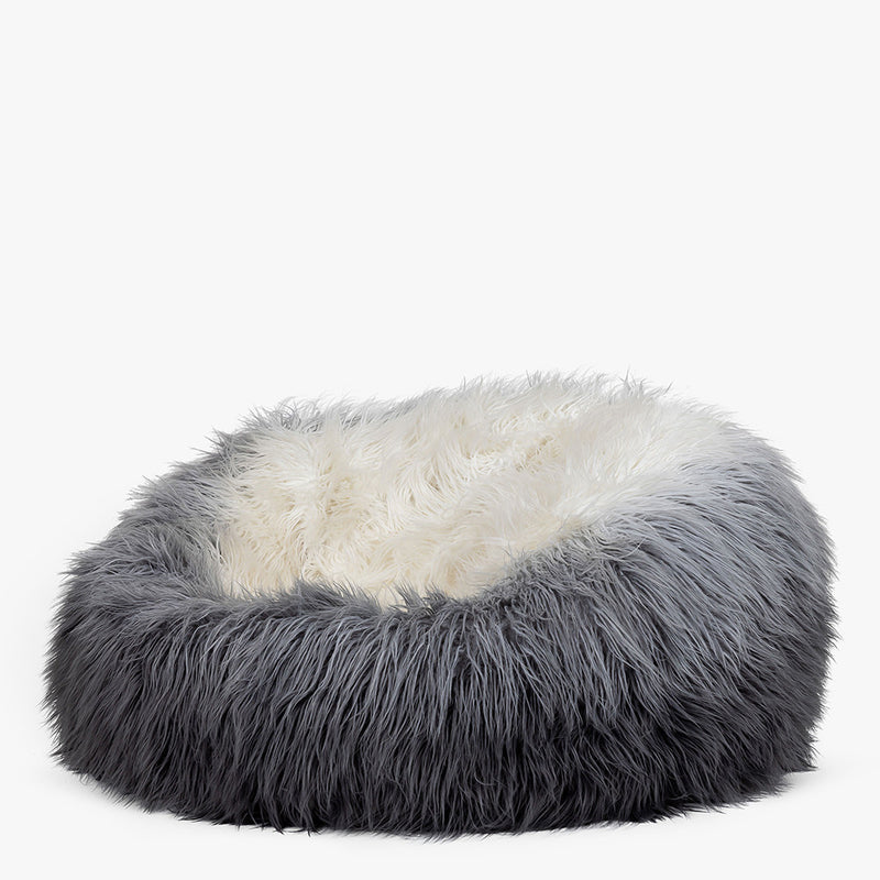 Faux Fur Bean Bag - Grey